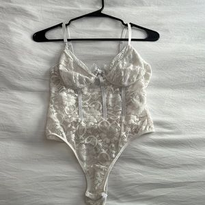 White lace Corset Top